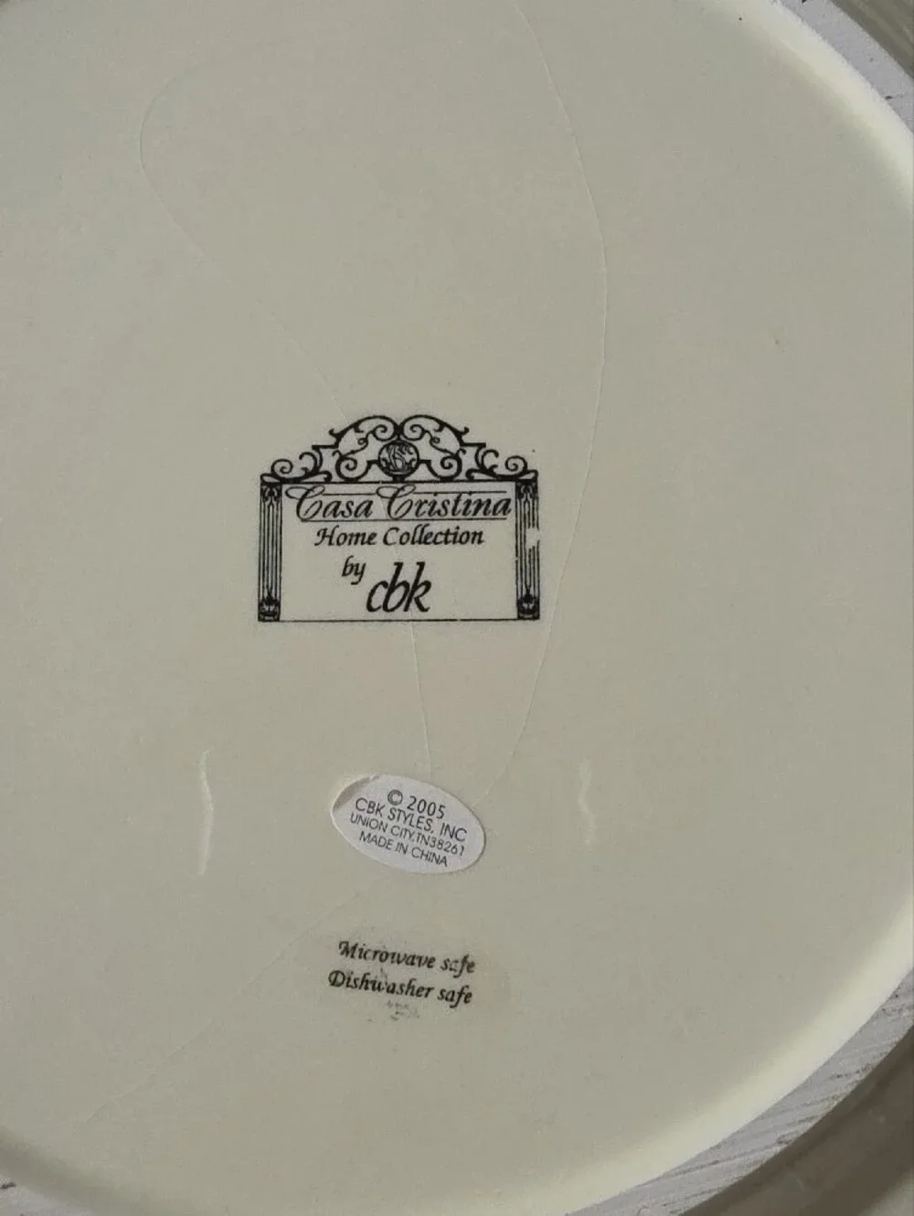 Casa Cristina Home Collection By Cbk Vintage Dinner Plate